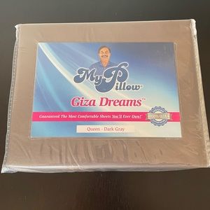 MyPillow Giza Dreams Sheet Set - Queen Size Bed, Dark Gray Color